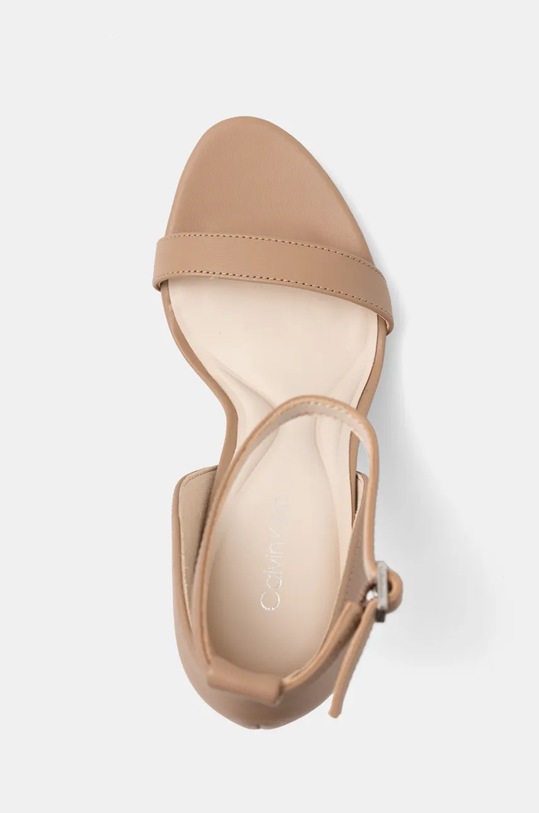 Сандалии на каблуке HEEL SANDAL 90 - кожа Calvin Klein, коричневый — фото 4
