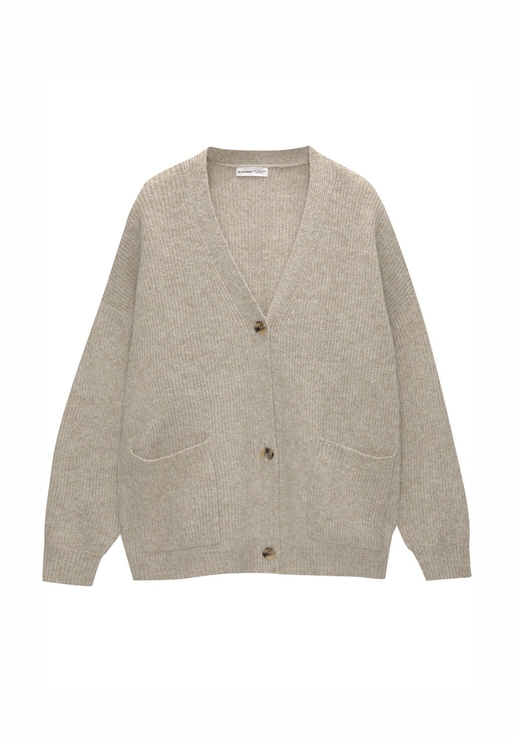 

Кардиган PURL BUTTONED PULL&BEAR, темно-коричневый