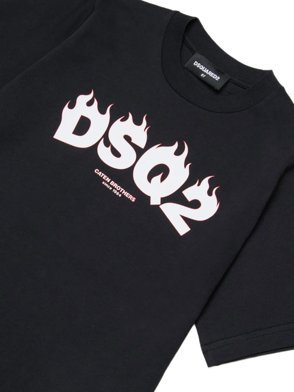 Футболка с круглым вырезом и логотипом Dsquared2 Kids, черный — фото 4