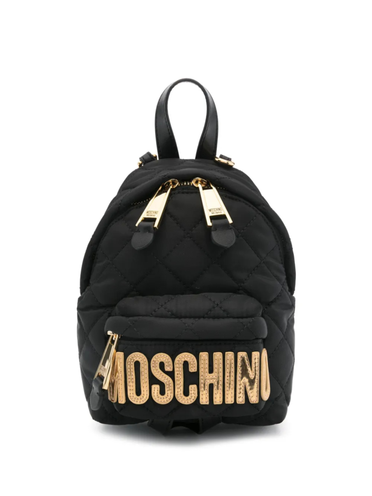 

Moschino стеганый рюкзак с логотипом, черный