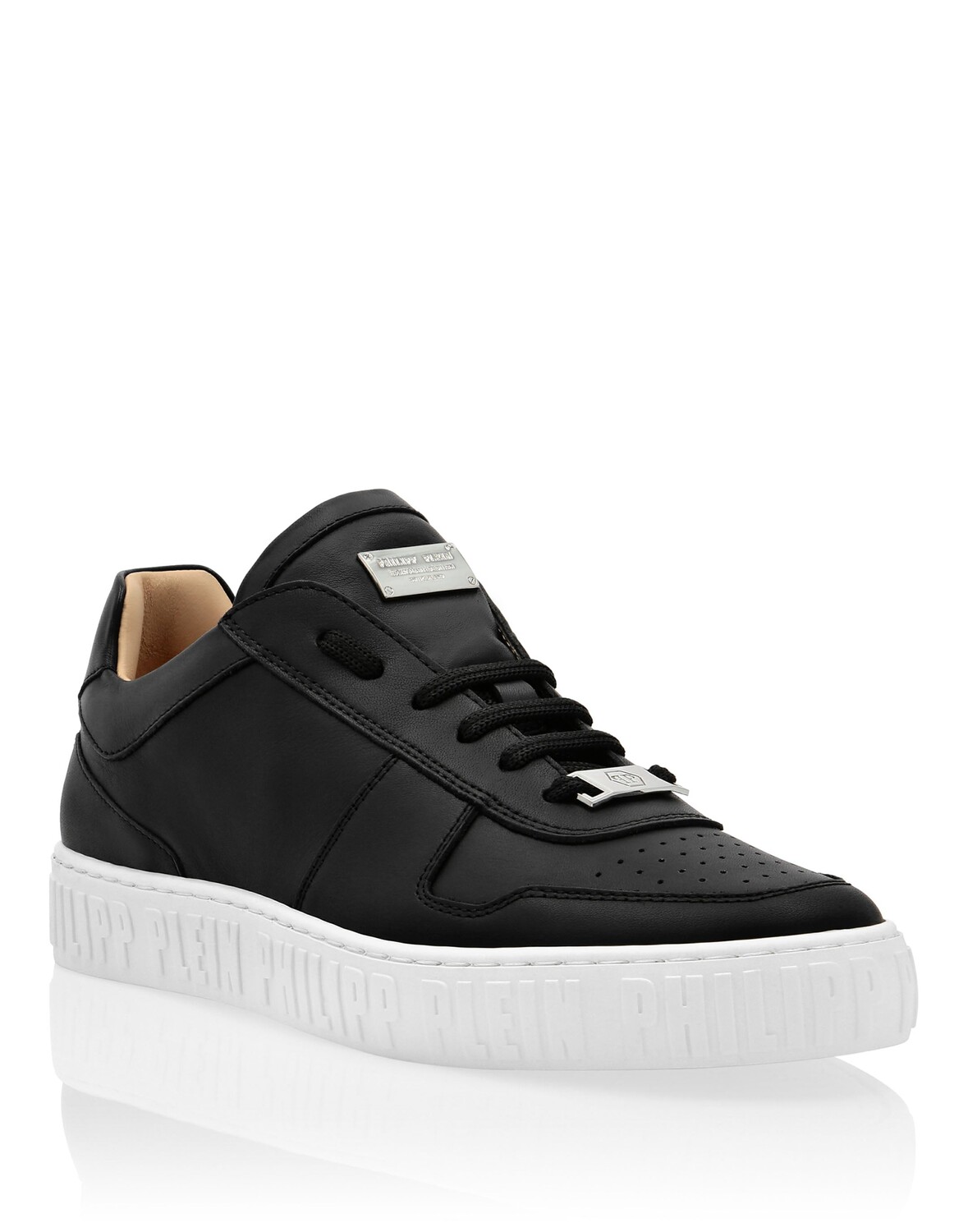 

Кожаные низкие кеды King Power Philipp Plein, черный