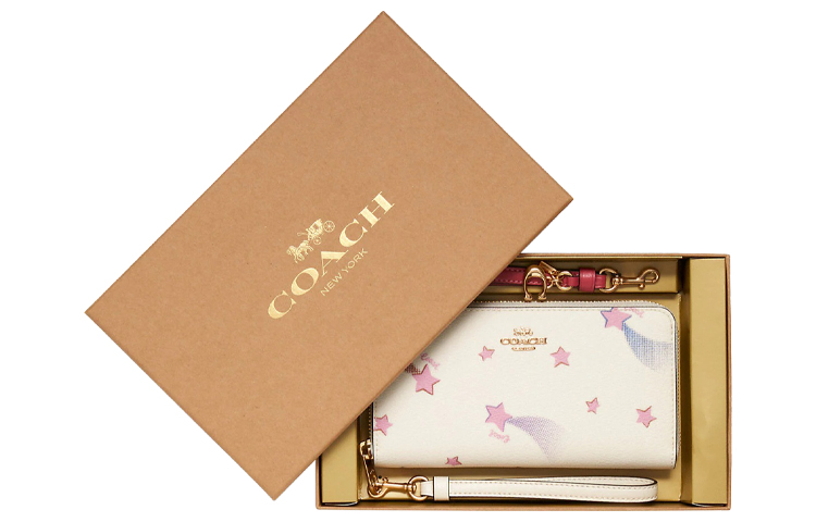 

COACH Кожаный кошелек женский меловой белый