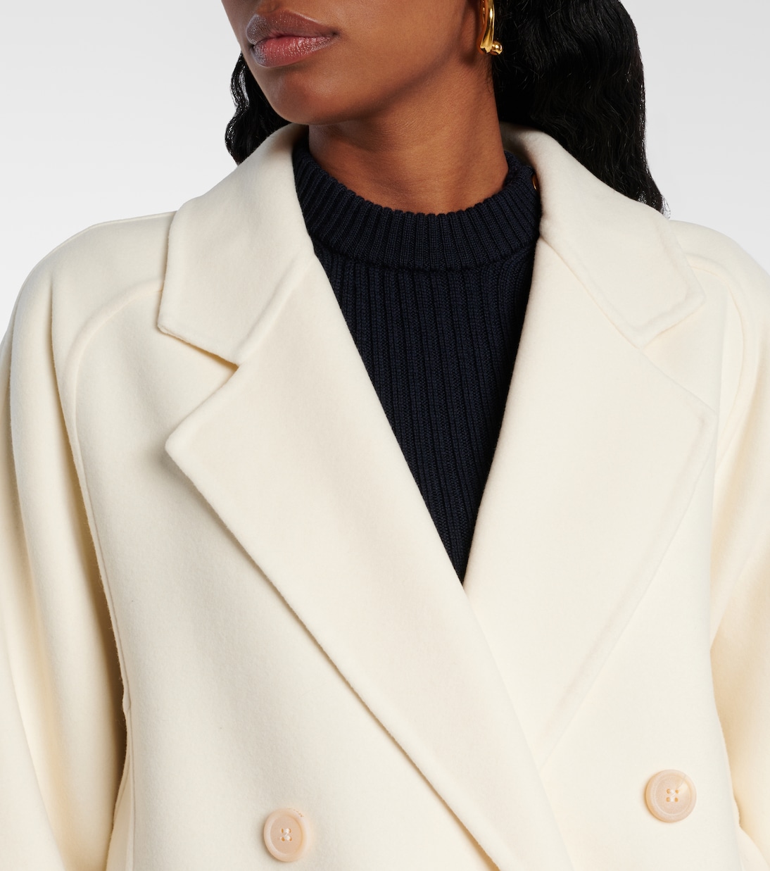 Двубортный пиджак Orma из шерсти и кашемира Max Mara, Bianco — фото 4