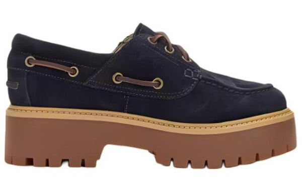Кроссовки c.f. stead indigo suede stone street platform boat shoes 'dark blue suede' Timberland, синий — фото 2