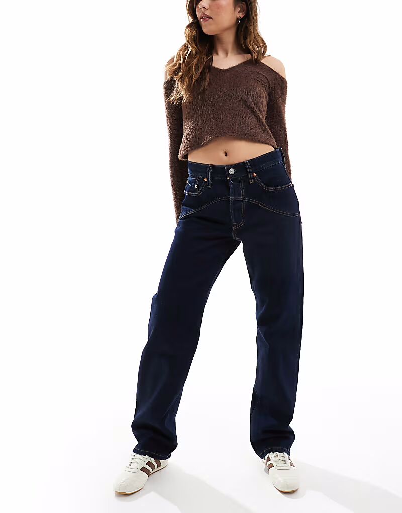 

Джинсы Levi's 501 в стиле вестерн 90-х темно-синего цвета