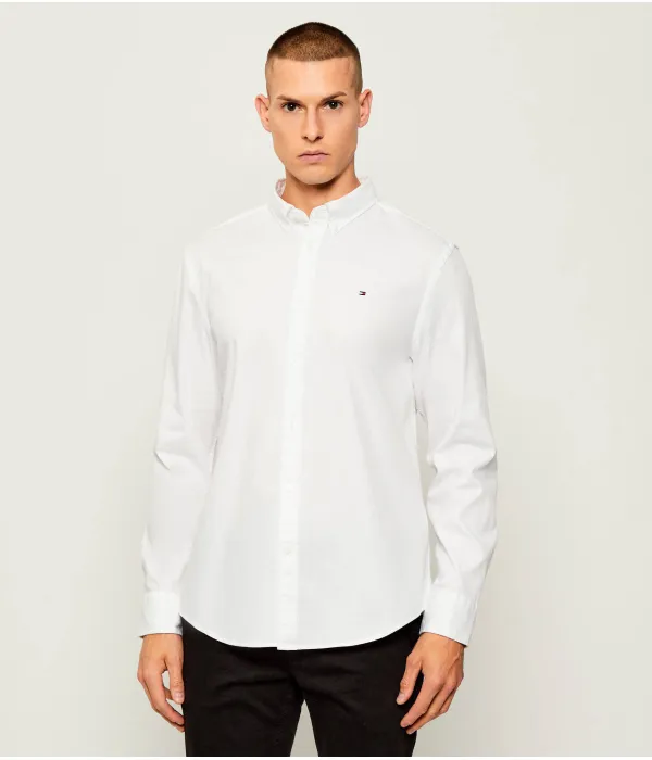 Рубашка Добби Slim fit Tommy Hilfiger, белый — фото 3