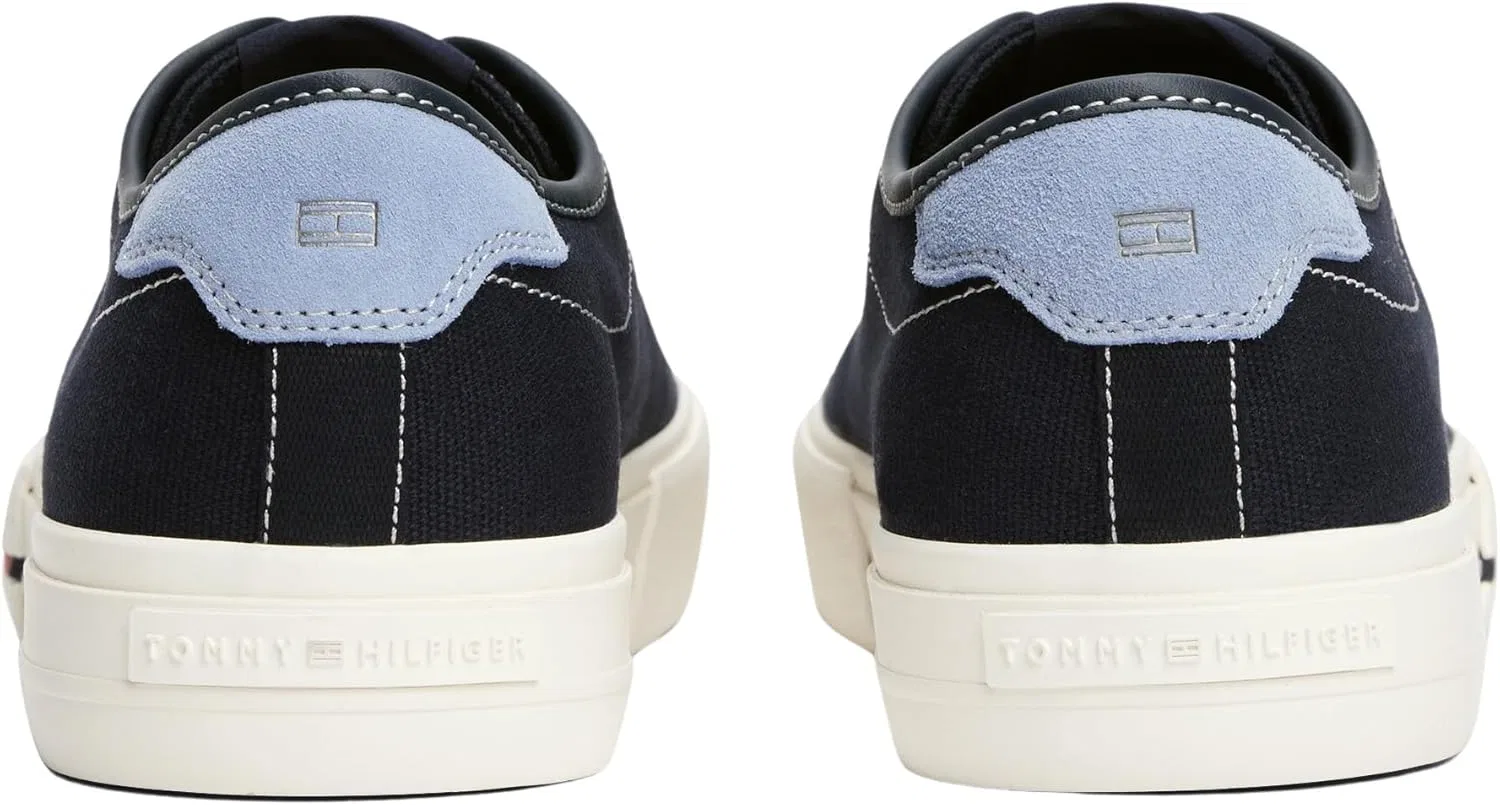 Мужские низкие кроссовки Tommy Hilfiger Th Hi Vulc Street Canvas Fm0fm05515, Blue Desert Sky — фото 2