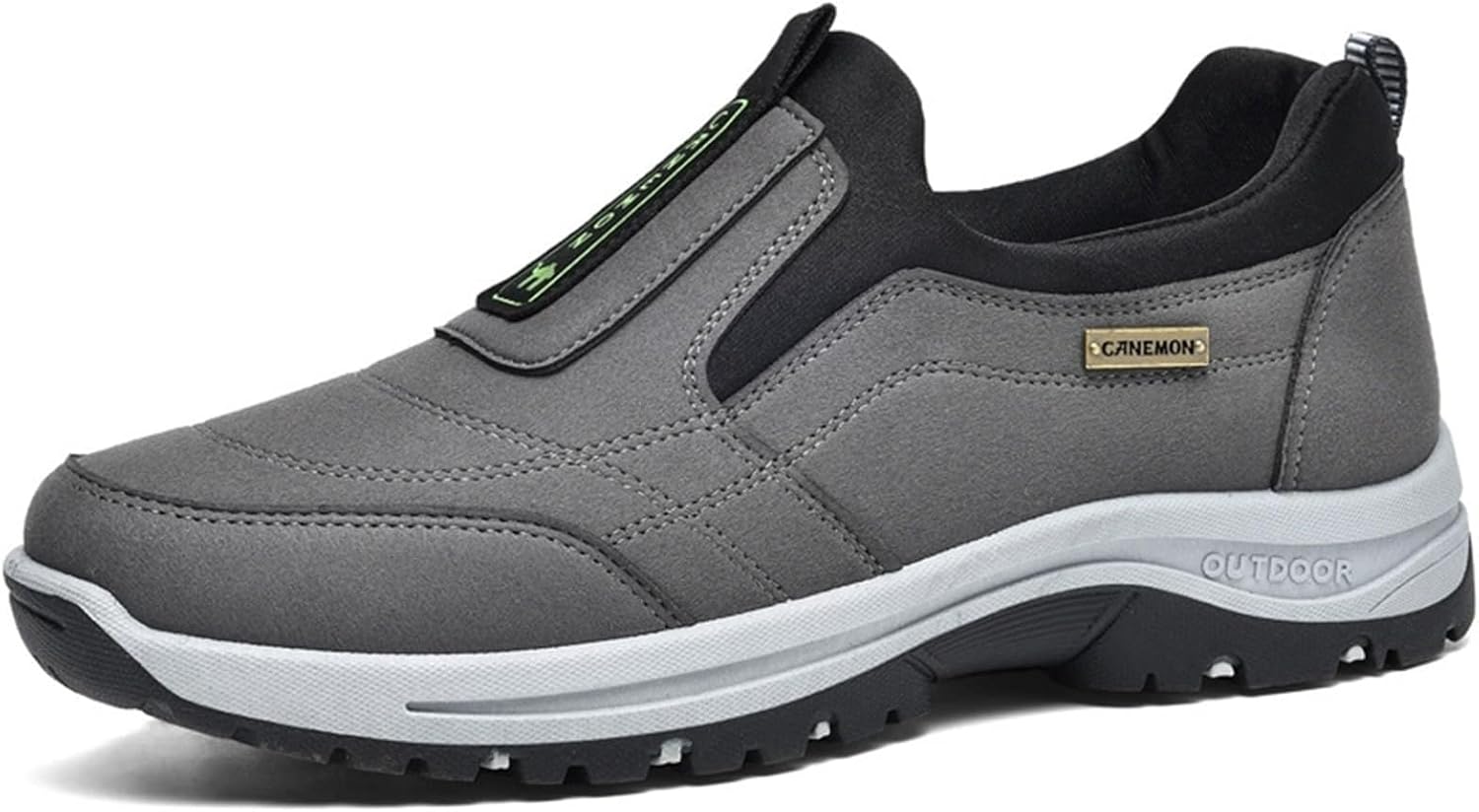 

Мужские слипоны для комфорта, ортопедические прогулочные туфли, противоскользящие, с поддержкой свода стопы, легкие, дышащие кроссовки для походов, водонепроницаемые повседневные кроссовки для активного отдыха, путешествий и работы Xdfvc, серый