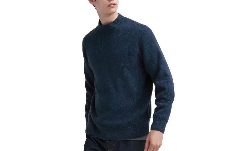 UNIQLO Толстовка мужская 67 Sea Blue полуводолазка — фото 3