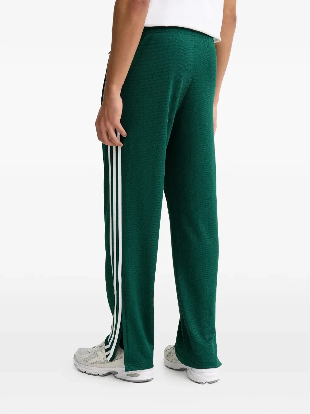 Брюки с полосками и логотипом Adidas, зеленый — фото 3