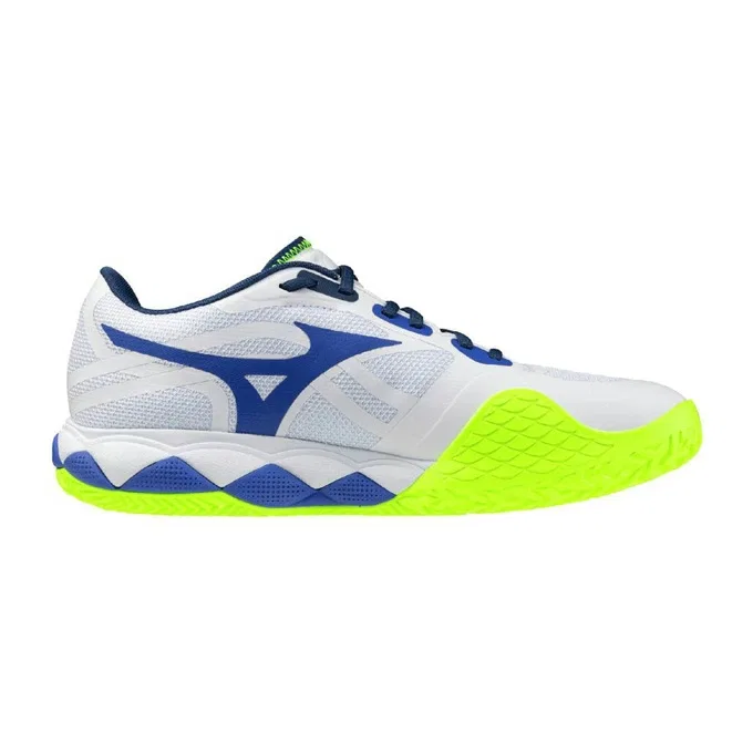 Теннисные кроссовки «Wave Enforce Tour 2 OC» от Mizuno, White X Blue (20) — фото 2