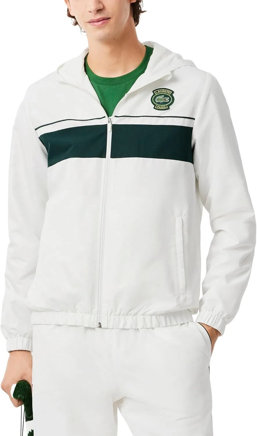 Спортивный костюм Lacoste, белый/зеленый — фото 2