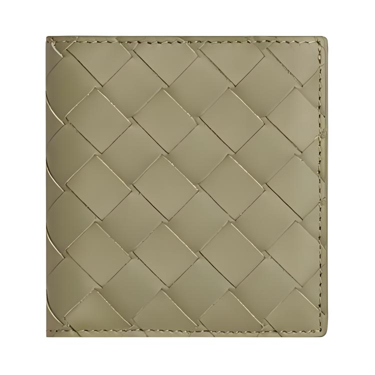 

Bottega Veneta Кожаный бумажник мужской серо-зелёный