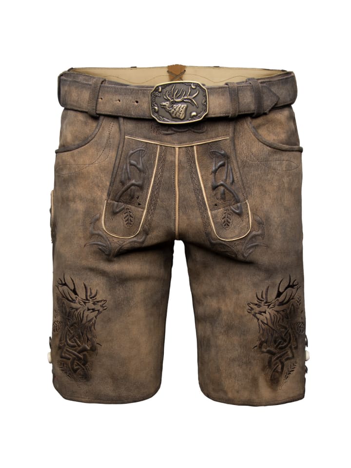 

Spieth & Wensky Кожаные брюки Nercel коричневого цвета