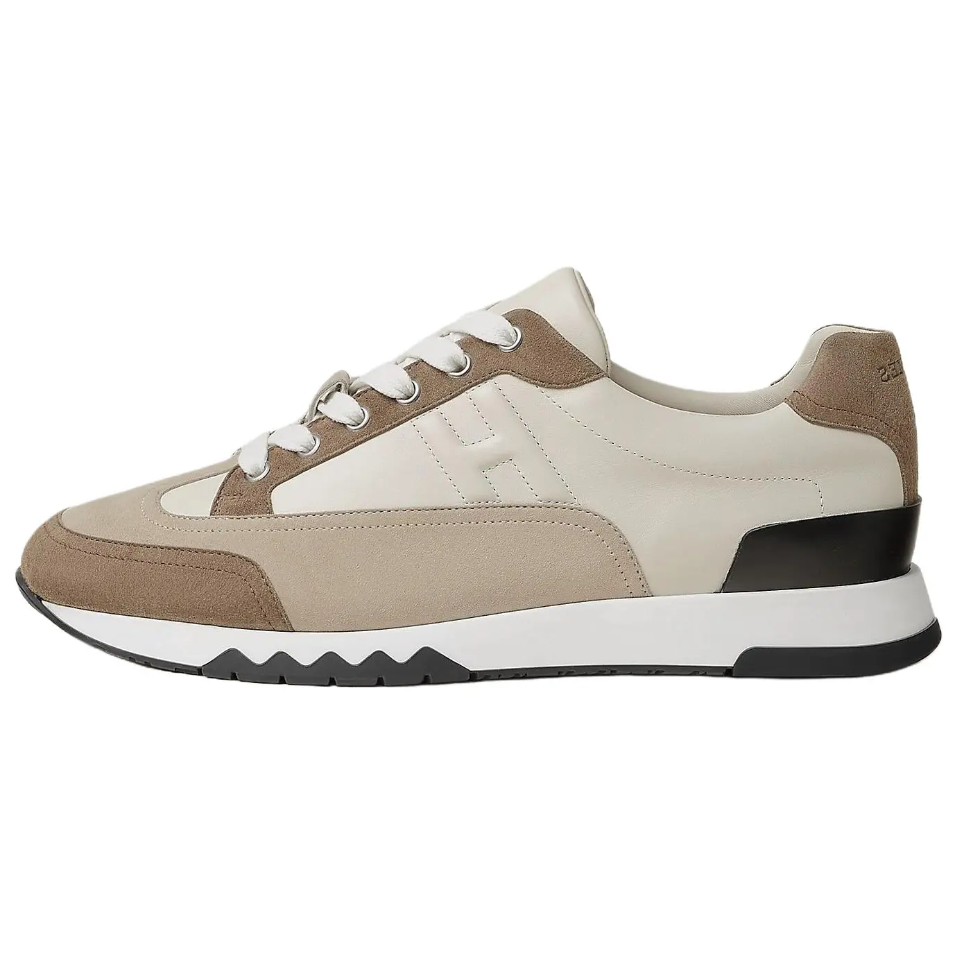

HERMES Кроссовки Trail Low Top Casual, мужские, серо-бежевые