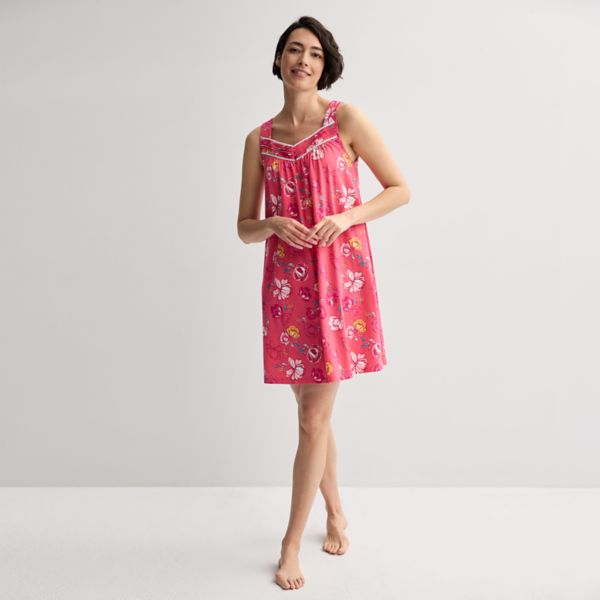 

Миниатюрная хлопковая ночная сорочка Croft & Barrow, цвет vibrant bloom
