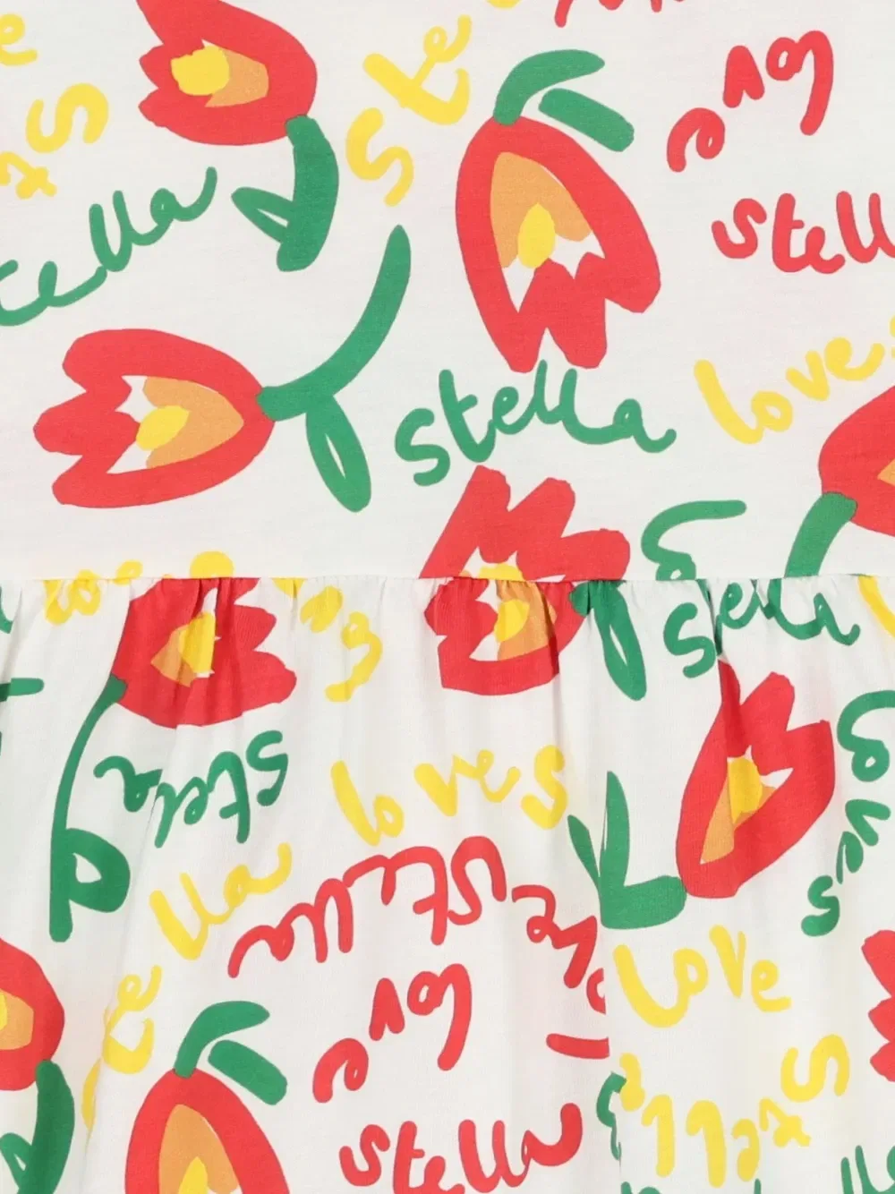 Платье с цветочным принтом Stella Mccartney Kids, белый — фото 3