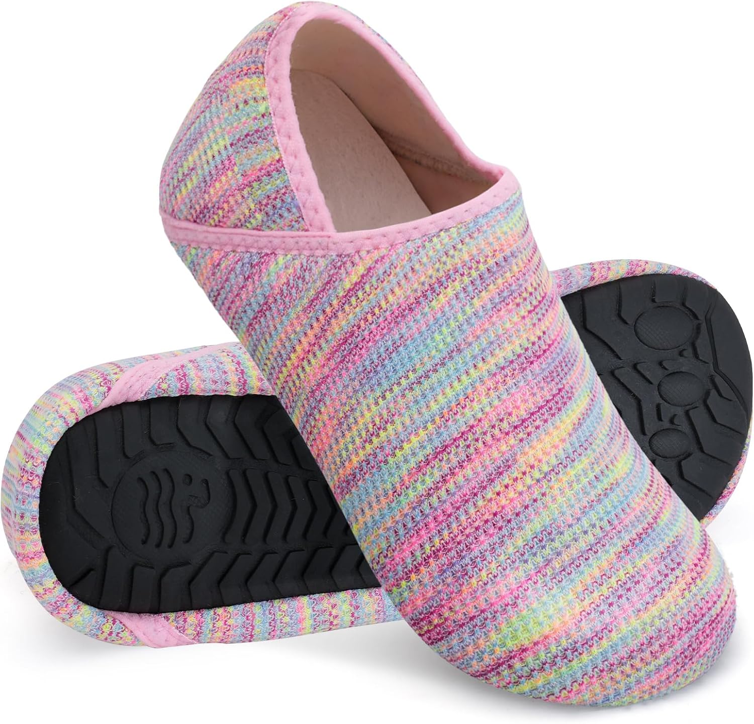 

Женские и мужские легкие уютные домашние тапочки WateLves с искусственным мехом - резиновая подошва, носки-тапочки - складные дорожные тапочки - для дома и улицы, Mixed/Colorful