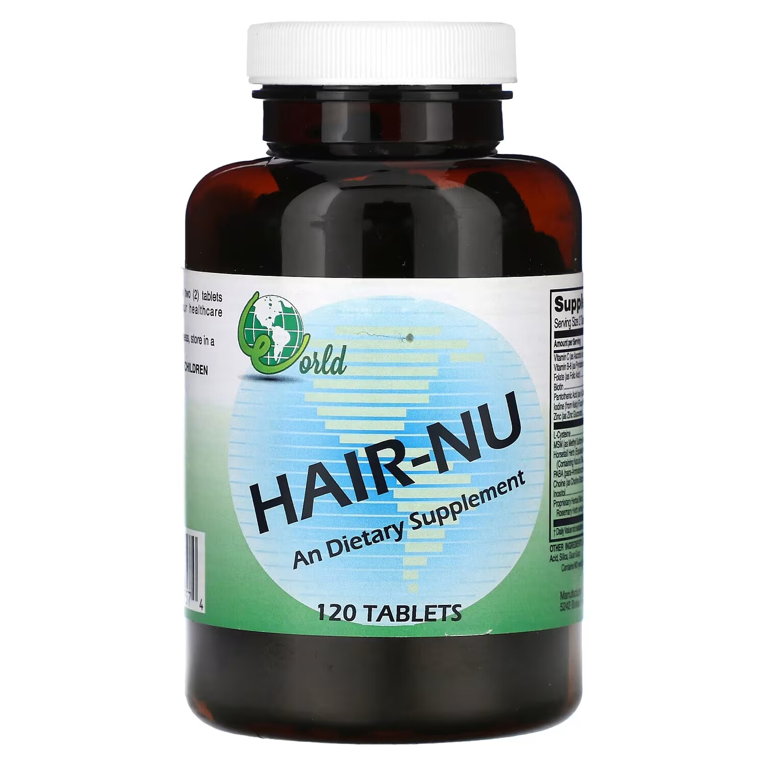 

Добавка World Organic Hair-Nu, 120 таблеток