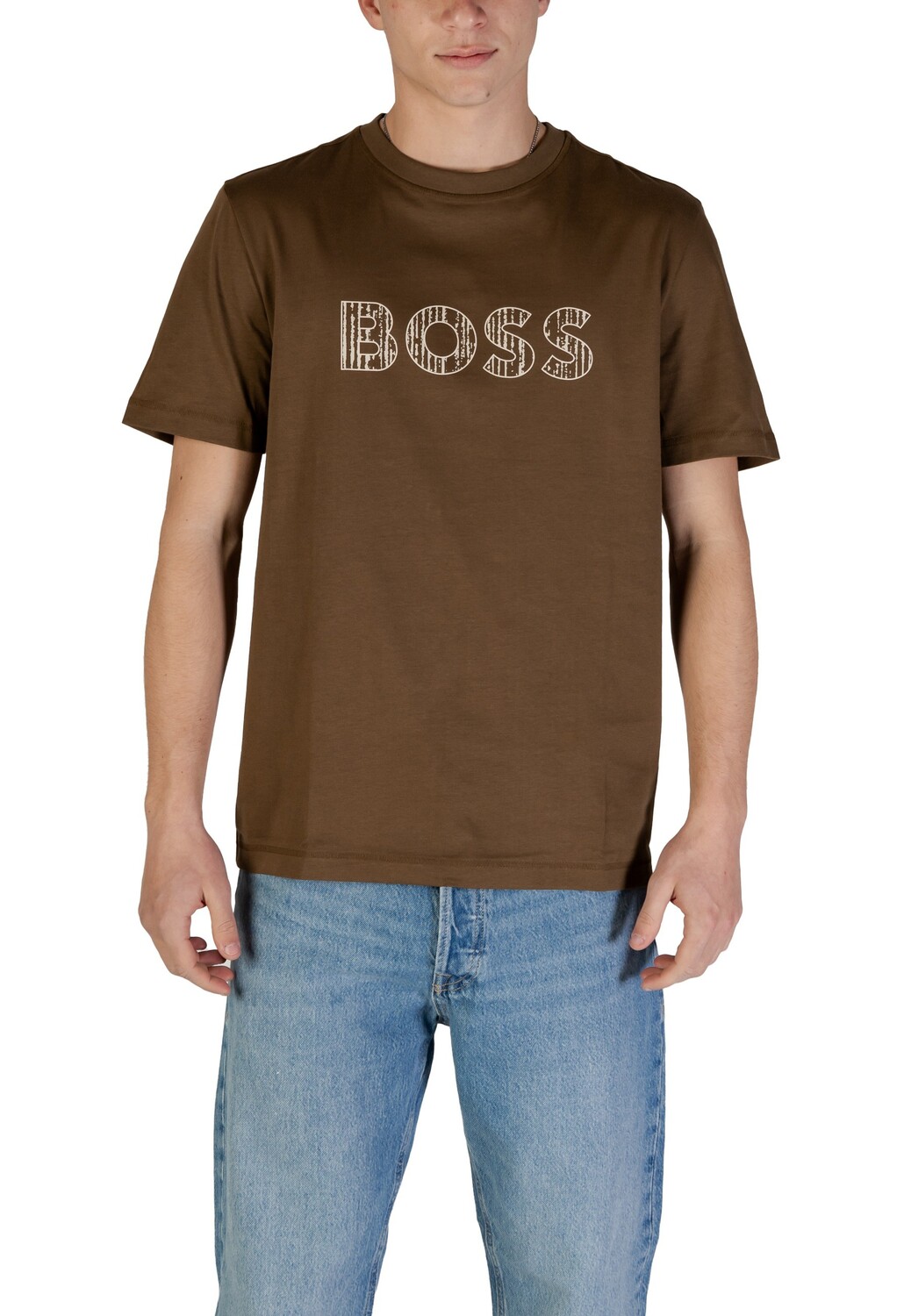 

Футболка мужская BOSS с принтом, коричневый