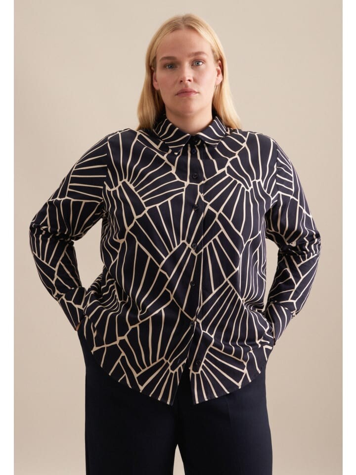 

Блуза Seidensticker Hemdbluse Regular, темно-синий