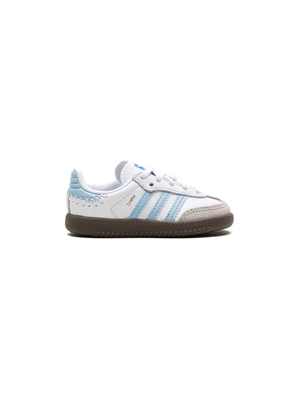 Кроссовки Samba og "cloud white/clear sky/blue" Adidas Kids, белый — фото 2