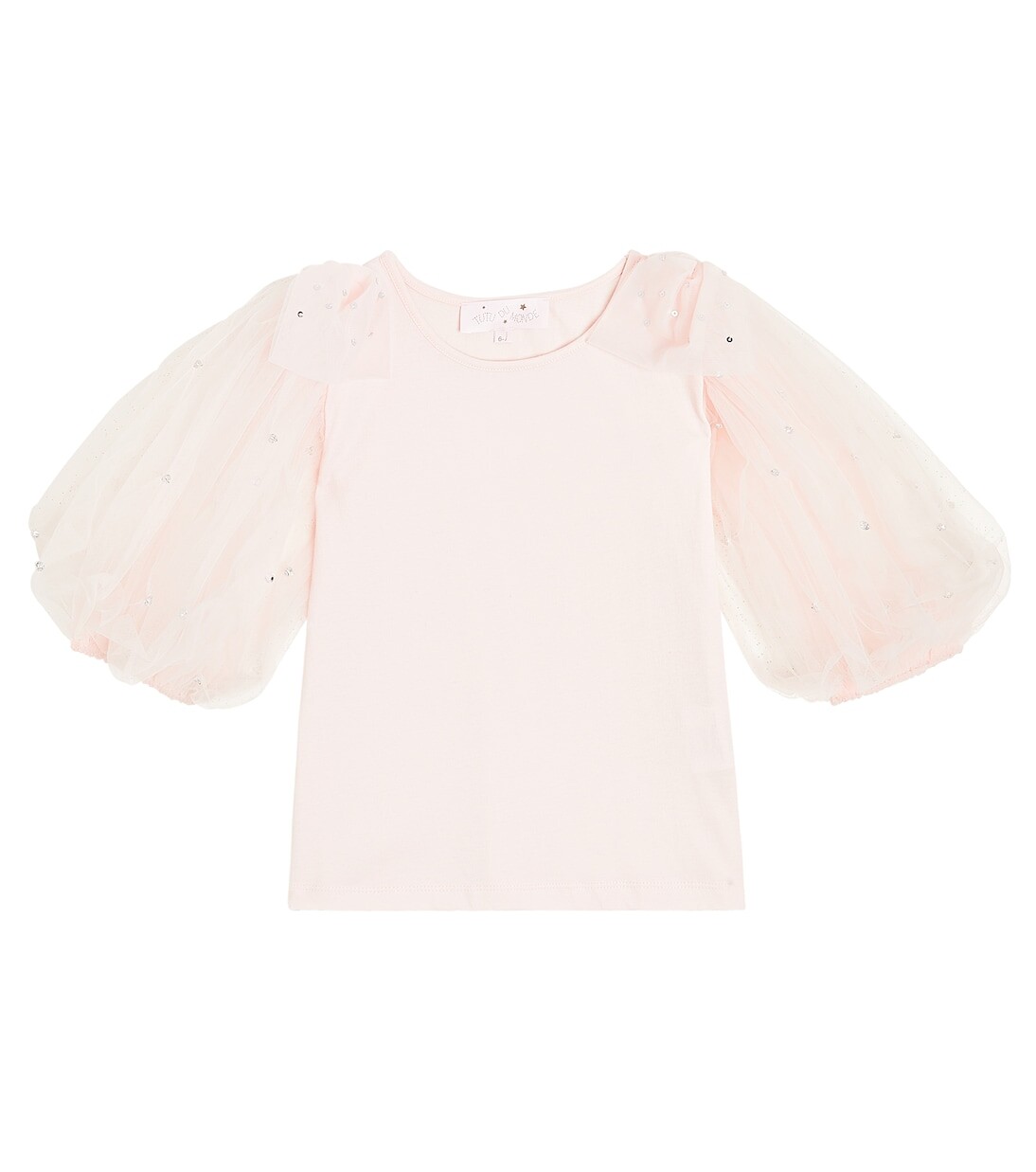 

Топ из хлопкового джерси и тюля papillion. Tutu Du Monde, розовый