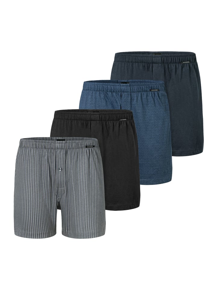 

Трусы боксеры Schiesser, цвет dunkelblau/schwarz/grau