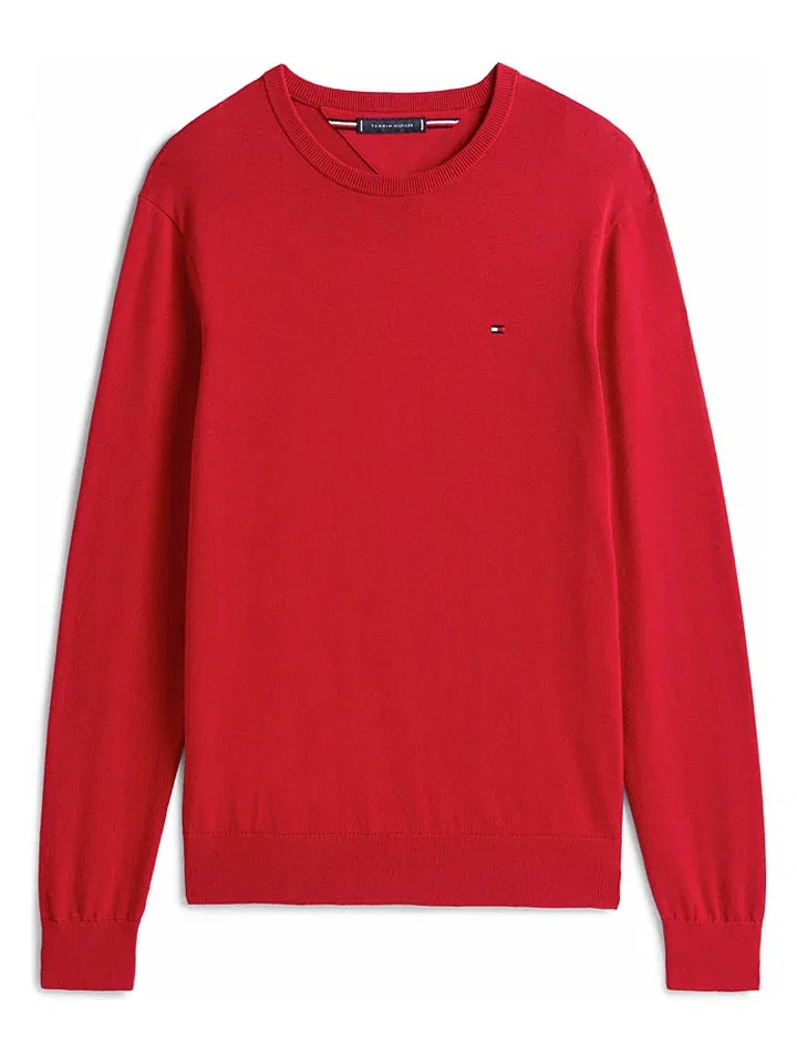 Свитер хлопковый Tommy Hilfiger, красный — фото 4