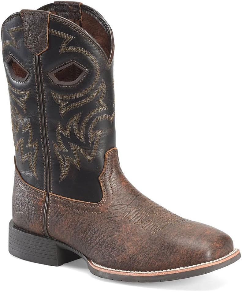 

Мужские ковбойские сапоги PHANTOM RIDER с мягким носком и широким мысом, из прочной кожи, с противоскользящей подошвой, в повседневном западном стиле, коричневый