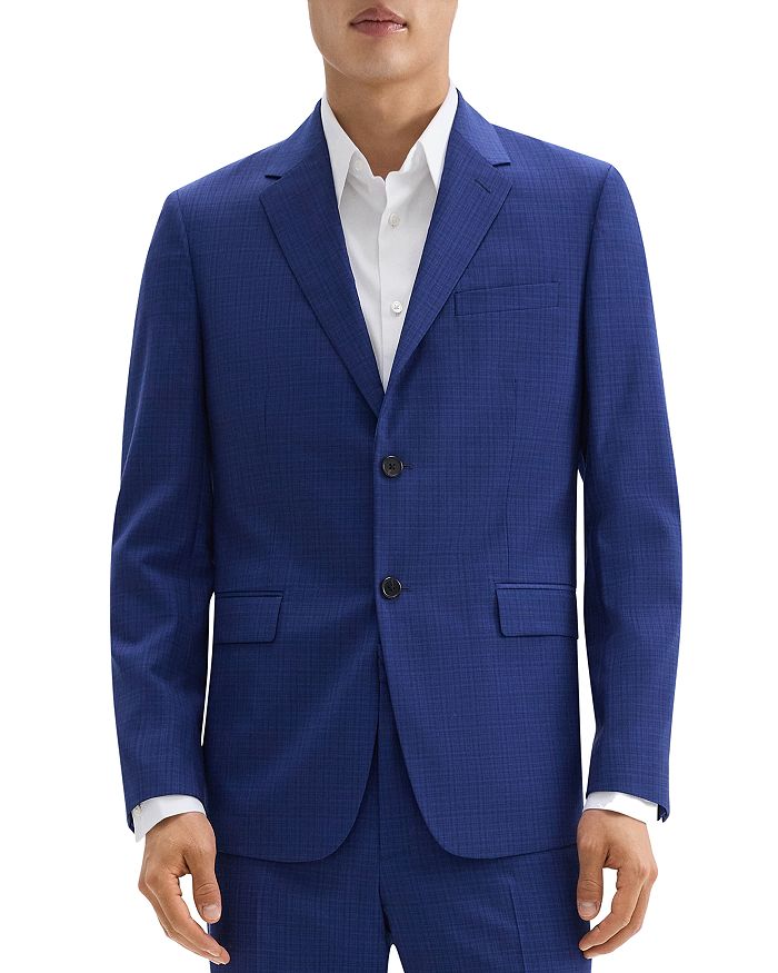 

Пиджак в тональную клетку Chambers Slim Fit Theory, синий