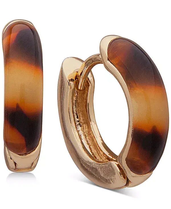 

Золотистые серьги-кольца с имитацией черепаховой кожи, 0,6 дюйма Lauren Ralph Lauren, gold