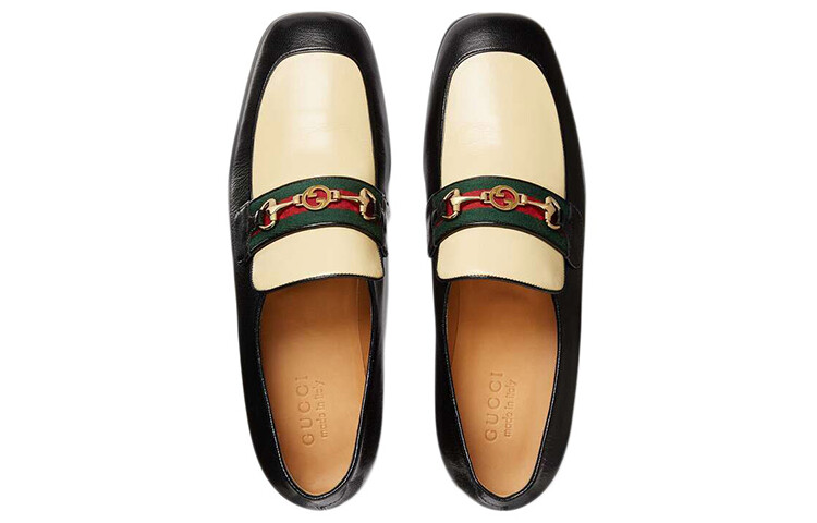 Туфли мужские Gucci, черный / белый — фото 3