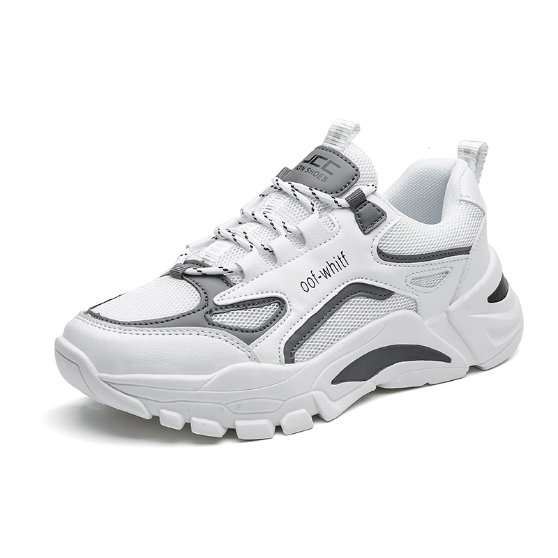 

TONYBEAR Дышащие противоскользящие износостойкие массивные низкие кроссовки мужские белые, цвет White