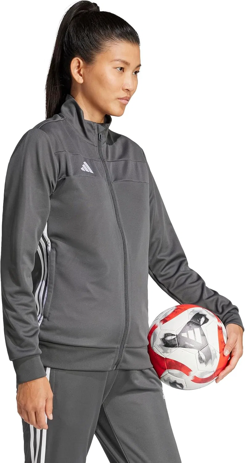 Тренировочная куртка adidas Tiro 25 Essentials, серый/белый — фото 3