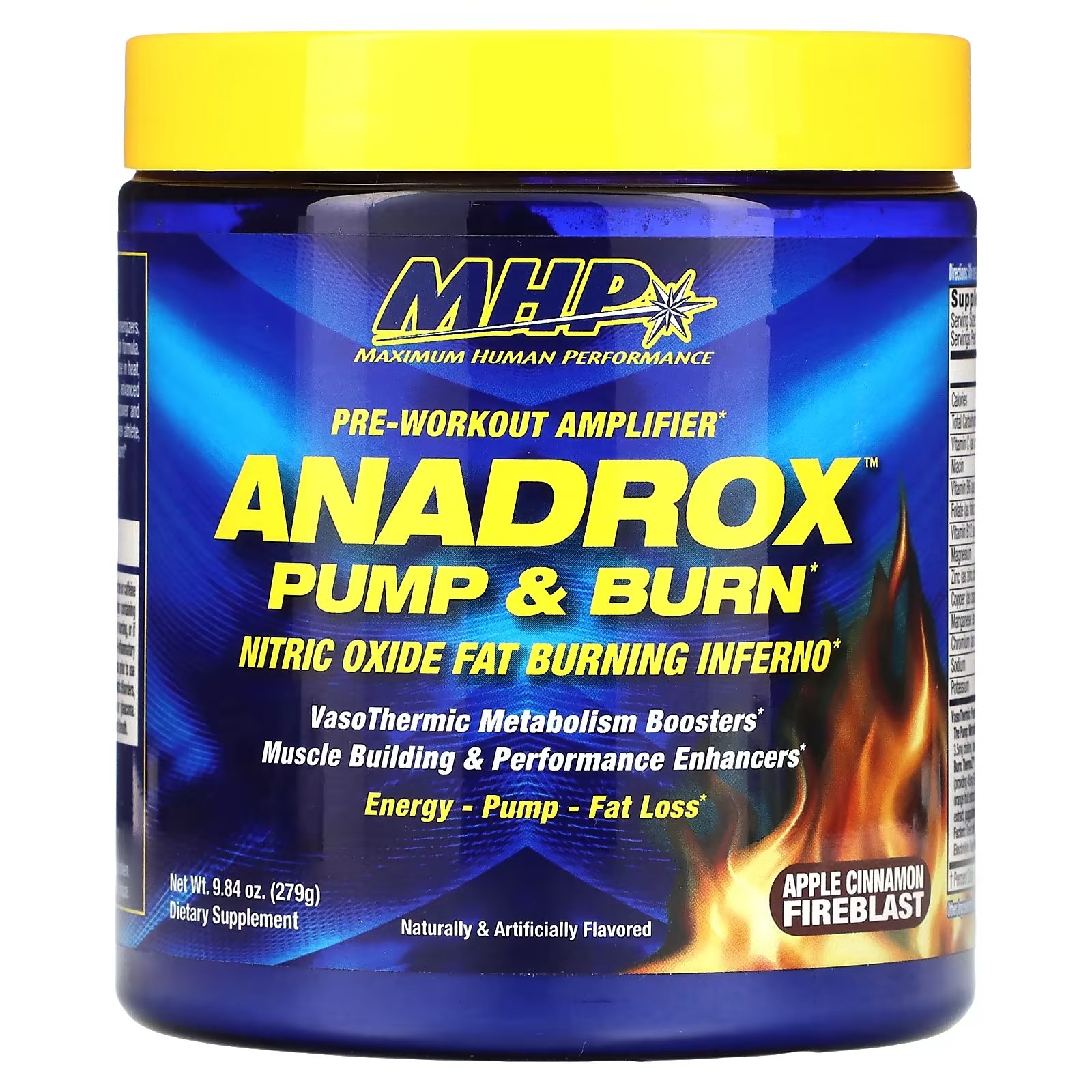 

Усилитель перед тренировкой MHP Anadrox Pump & Burn, яблочный взрыв с корицей