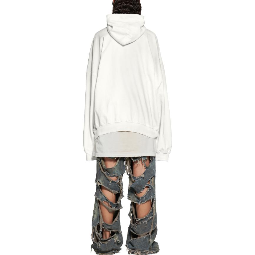 Худи Balenciaga DIY College Hoodie 'White', белый — фото 4