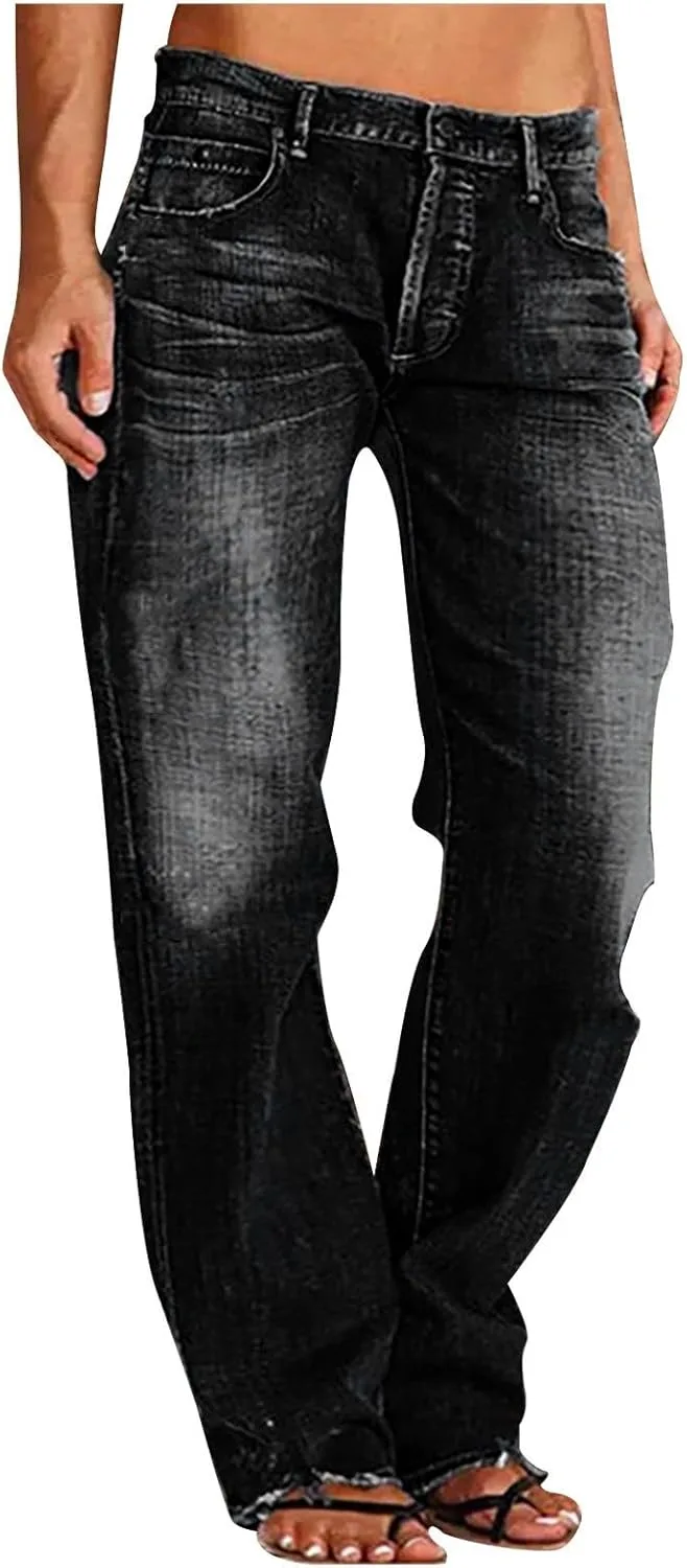 

Прямые джинсы для женщин Stretchy High Waisted HGps8w