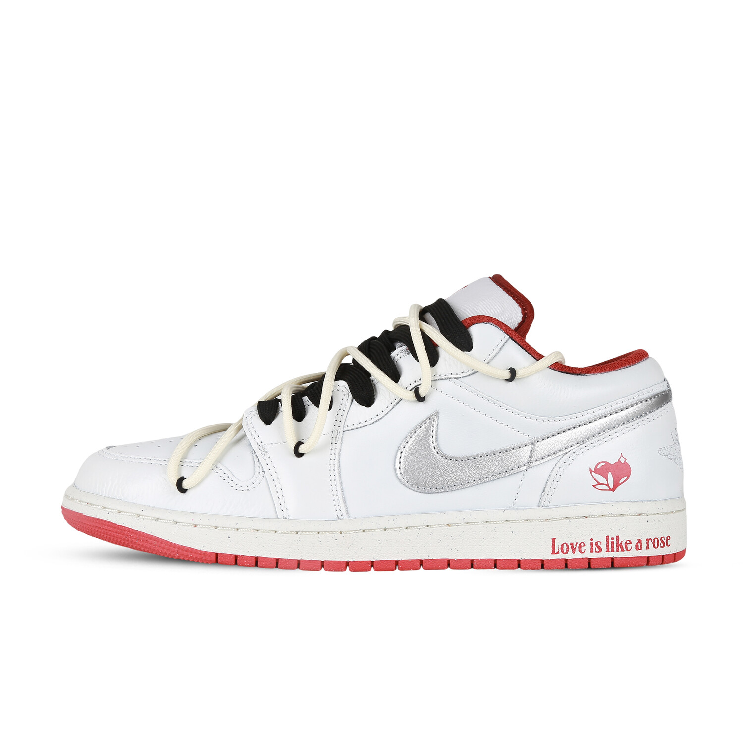 

Кроссовки Air Jordan 1 Vintage Basketball Shoes Women's Low-top Red And White Silver, серебряный, Серый, Кроссовки Air Jordan 1 Vintage Basketball Shoes Women's Low-top Red And White Silver, серебряный