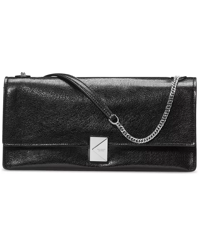 

Сумка через плечо из мягкой глянцевой кожи Deco kate spade new york, черный
