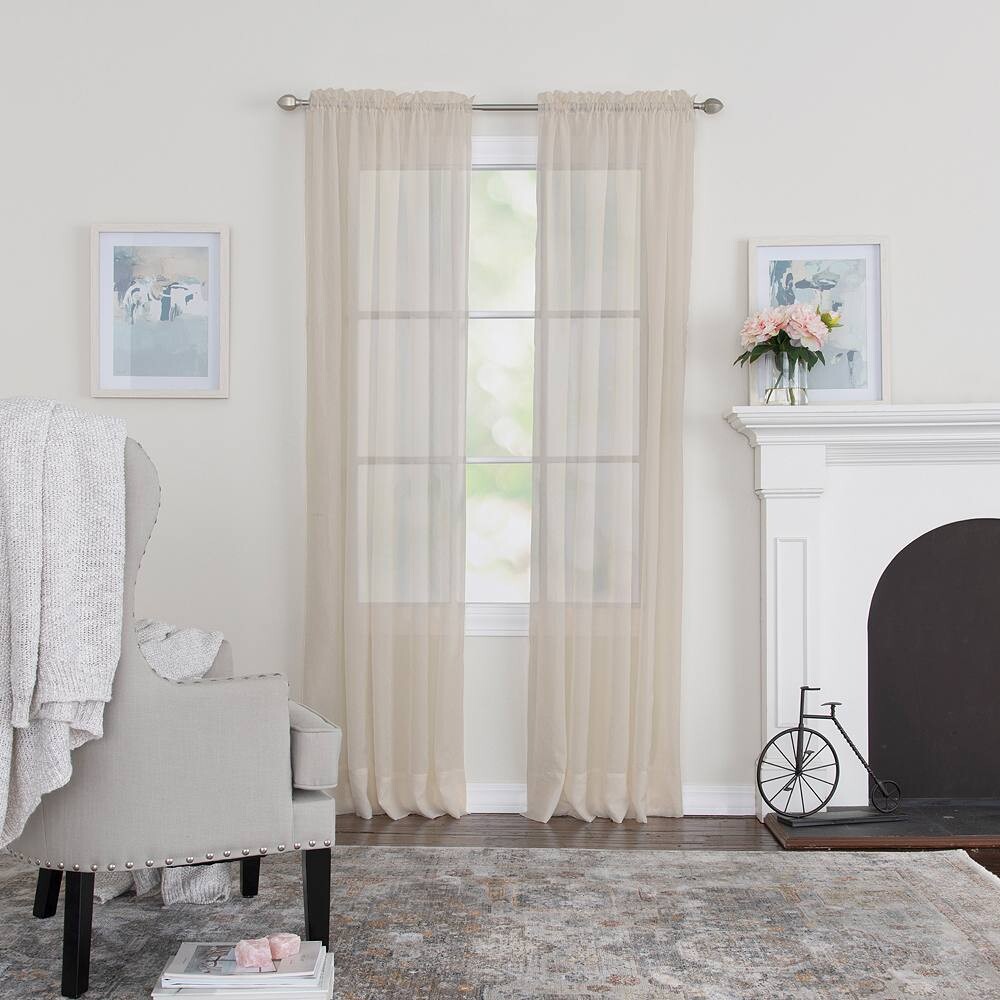 

Шторы Miller Preston Rod Pocket, 1-панельная оконная занавеска Miller Curtains, цвет Linen