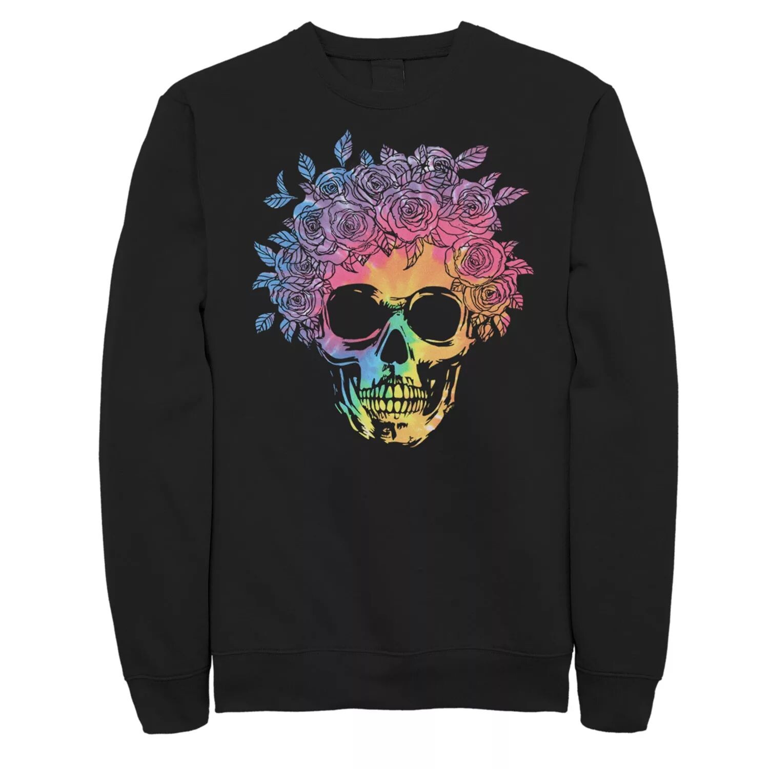 

Флис для подростков с черепом Tie Dye Flowers