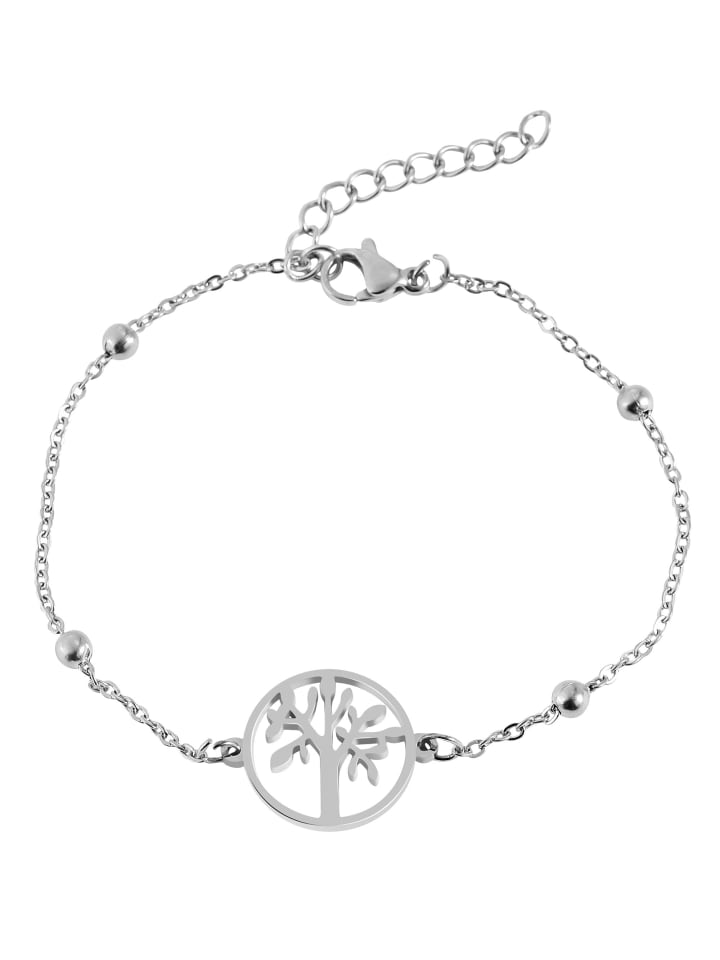 

Adeliás Женский браслет «Древо жизни» из нержавеющей стали, 17+3 см, серебристый