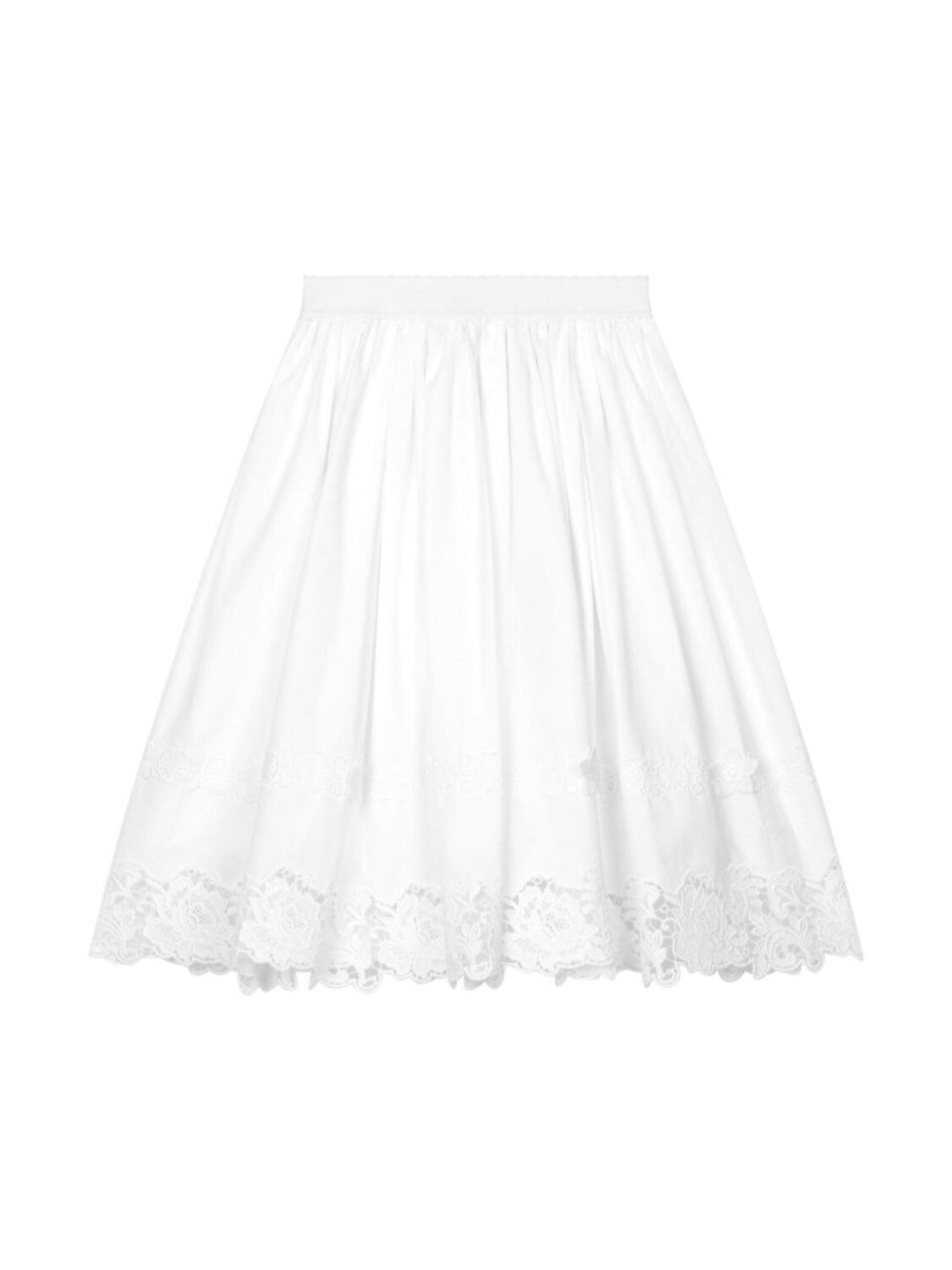 

Dolce & Gabbana Kids юбка с отделкой в технике макраме, белый