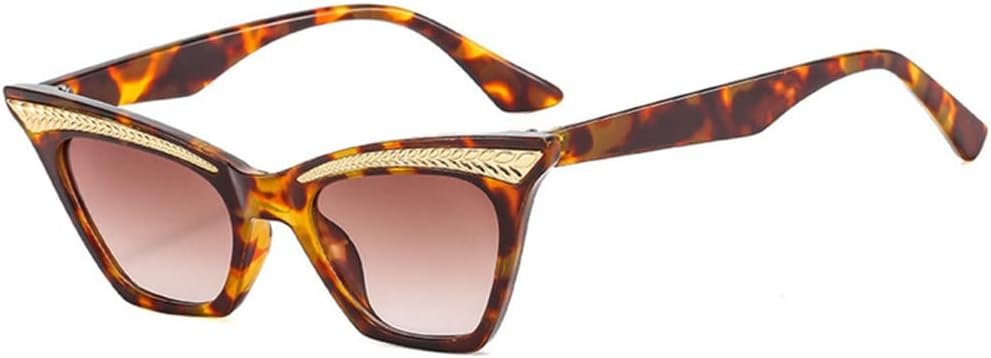 

Модные квадратные солнцезащитные очки «кошачий глаз» для женщин, черные градиентные солнцезащитные очки в крупной оправе, современный ретро-винтажный стиль MTZJH, Leopard