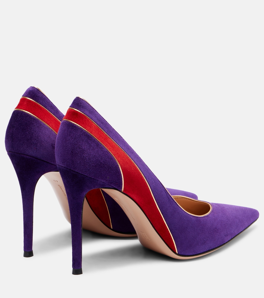 Замшевые туфли Pointy 95 Gianvito Rossi, Purple+Rouge+Mekong — фото 2
