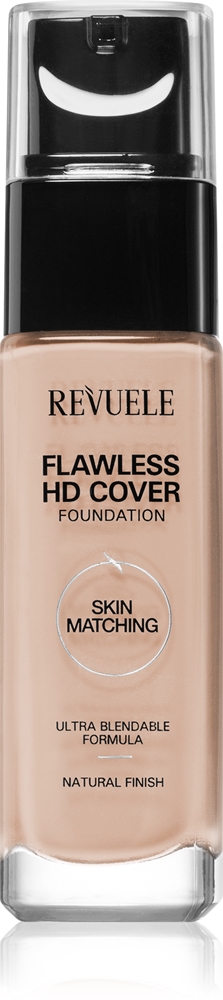 

Flawless HD Cover Foundation - легкая тональная основа для безупречного образа Revuele, atspalvis 01 ivory 33 мл