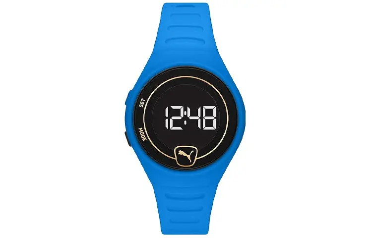 

PUMA Наручные часы серии V2 с кварцевым механизмом, ремешком из искусственной кожи, 42 мм, черный циферблат, мужские часы