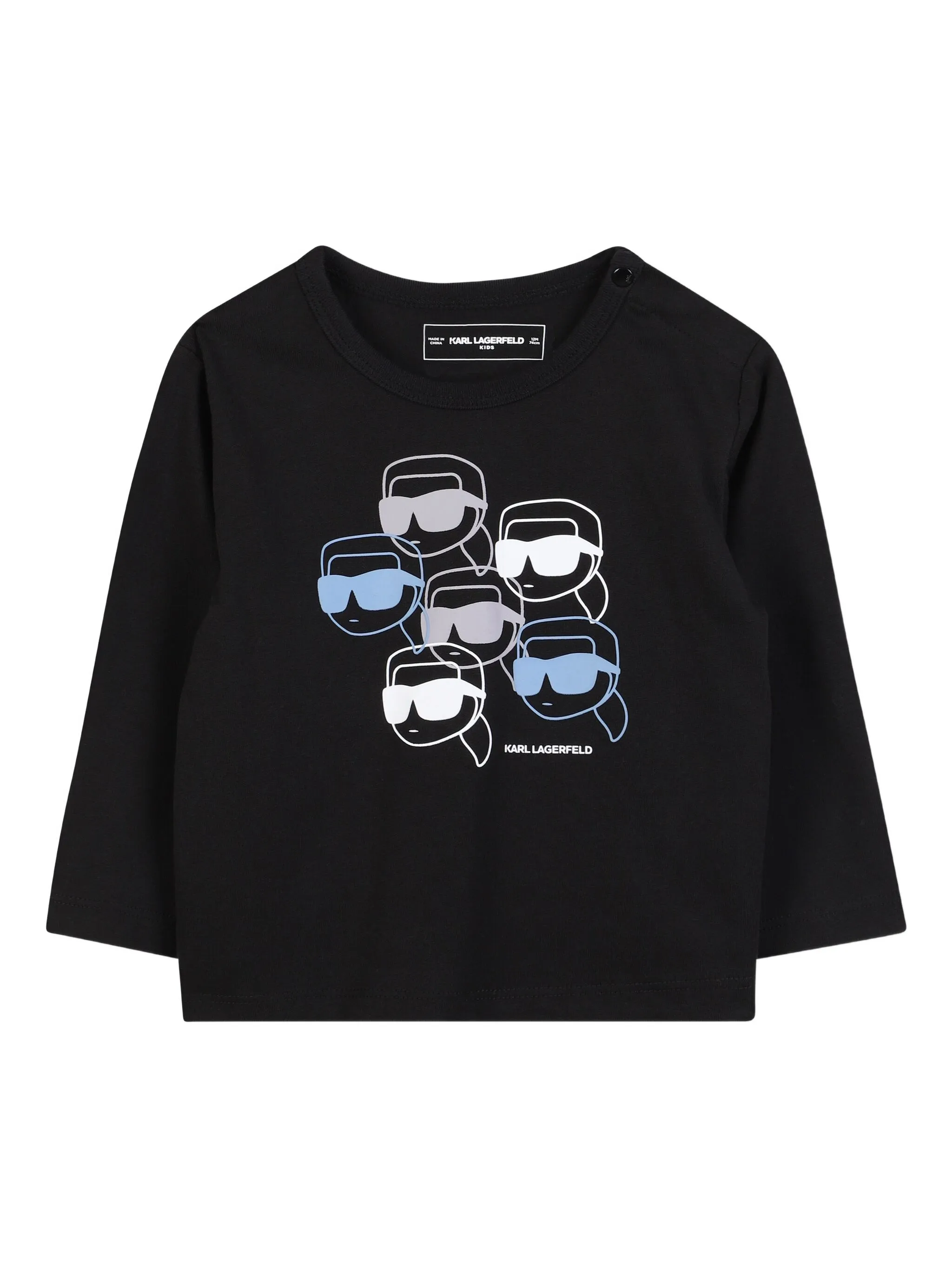 

Футболка с длинными рукавами и графичным принтом Karl Lagerfeld Kids, черный