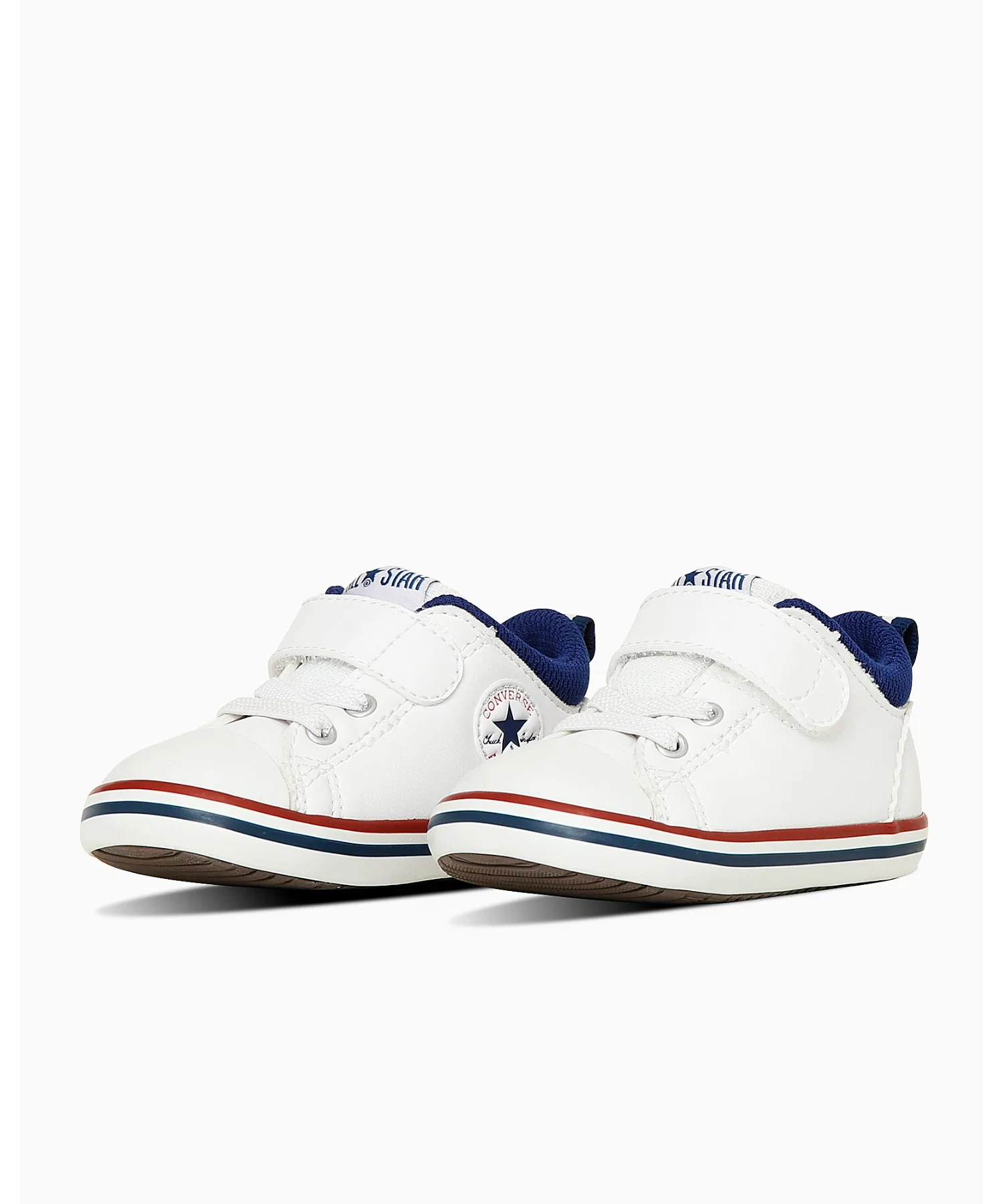 Детские кроссовки из искусственной кожи CONVERSE MINI ALL STAR N V-1 белые — фото 2